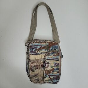 Multicolor Tapestry‎ Route US 66 Crossbody Bag